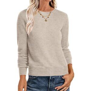 Sweaters for Women Long Sleeve Lightweight Crewneck Soft Basic Knit Loose Fit Pu